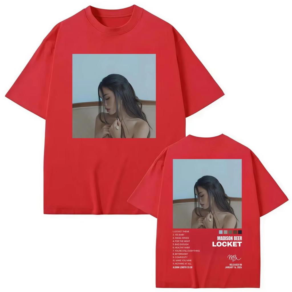 Madison Beer Locket Album Graphic T Shirts Men Women High Quality Fashion Tshirt 2026 Springsummer Casual Short Sleeve Top