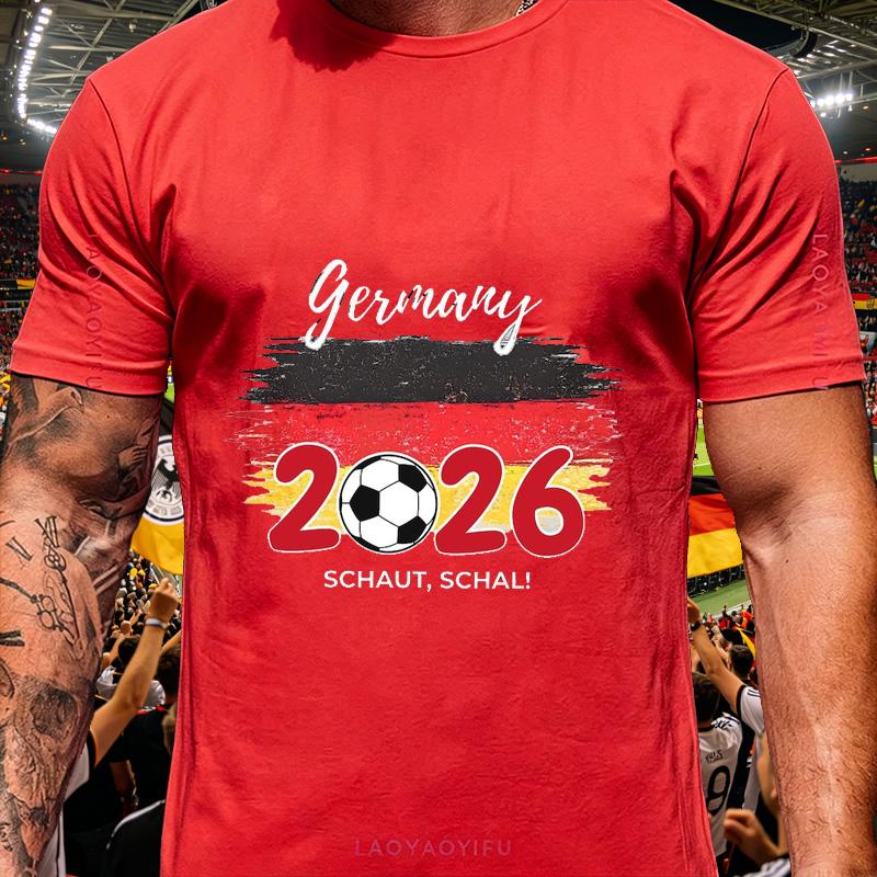 Unisex Everyday Lifestyle T Shirt Gerunisex National Flag Football Soccer Supporter Fan Retro Simple Casual Streetwear Top