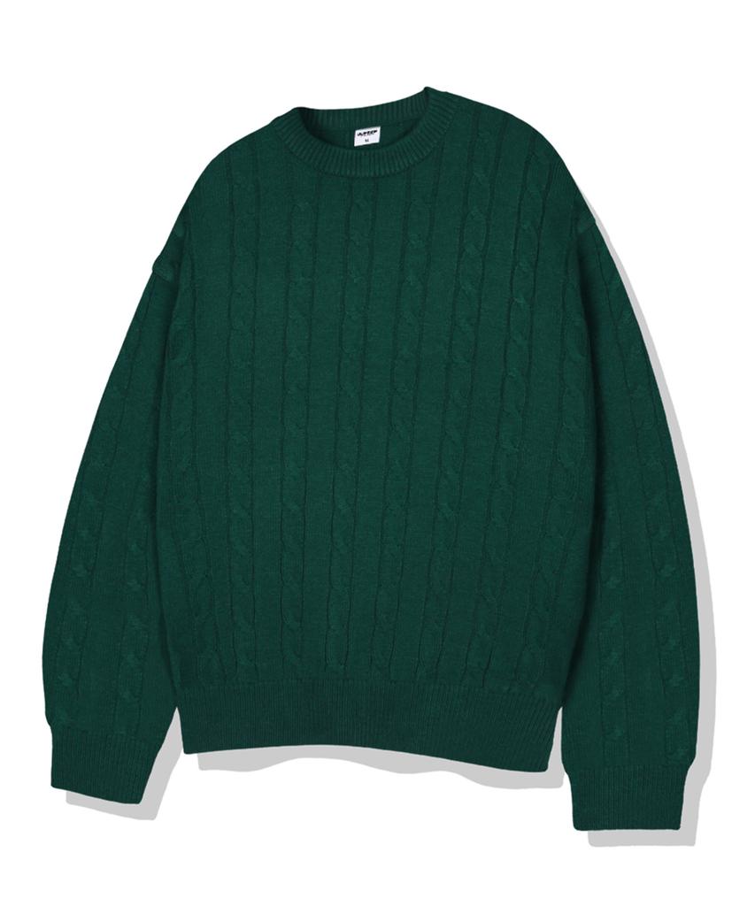 ULIFEZIP Simple Round Neck Cable Knit 5 Colors [Ulzk_1001]