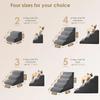 Curved Dog Stairs Ramp for High Beds Non-Slip Balanced Pets Steps for Small Dogs and Cats Easy Climbing Pet Stairs for Dogs
