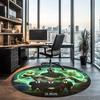 Matrix Printed Round Rug Carpet Chair Rug Area Rug Entryway Doormats,for Office Chair Living Room Bedroom Kitchen Room.