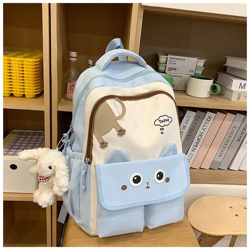 High Value, Fresh and Sweet, Cute Cat Backpack, Lightweight and Large-capacity Backpack for Junior High School Students