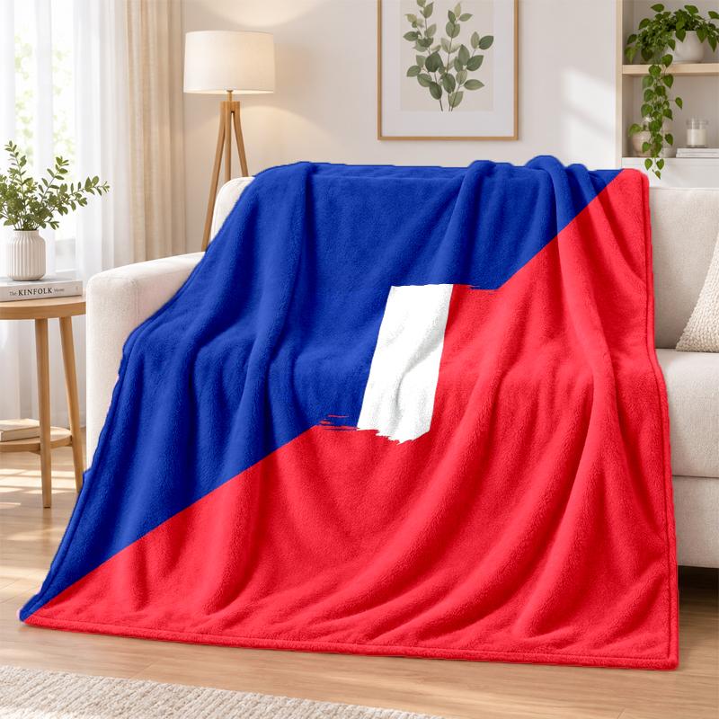 France Football Printed Flannel Blanket Warm Comfort Bed Throw For Indoor Home Decoration