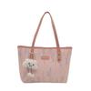 Popular large-capacity zipper bag women's new simple big bag cute texture commuter tote bag shoulder bag