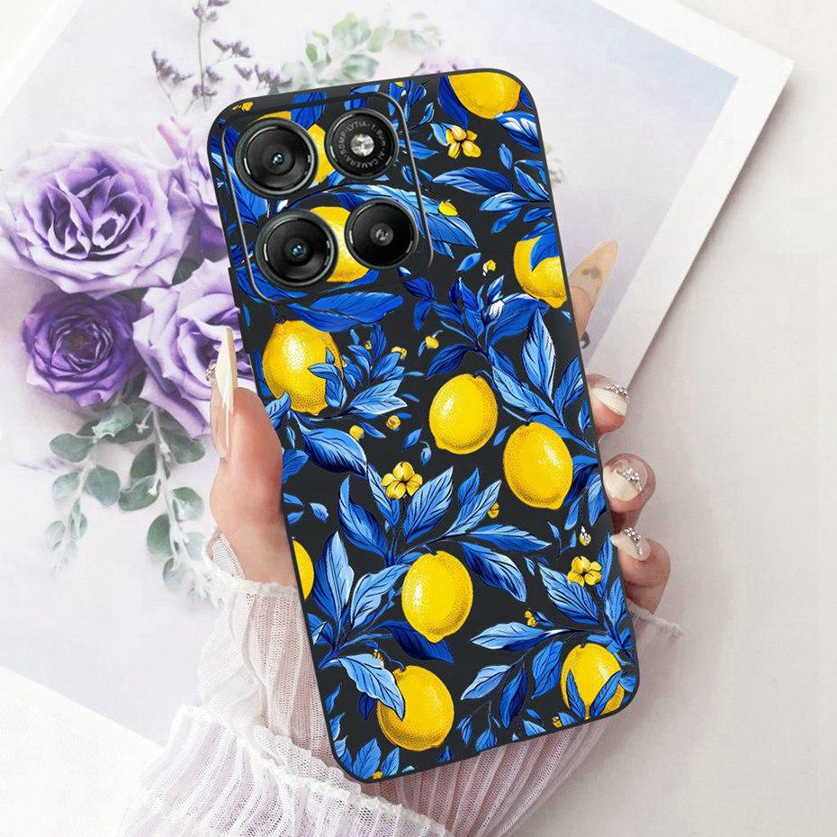Modne etui na telefon z literami dla Motorola Moto G77 G67 Tylna osłona dla MOTO G67 G77 5G Miękkie czarne silikonowe etui