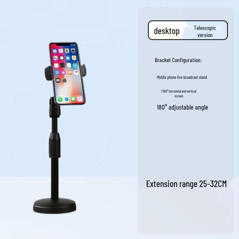 Mobile Live Streaming Tripod with Fill Light for Outdoor Douyin Shooting & Selfies, Supports Multiple Devices
