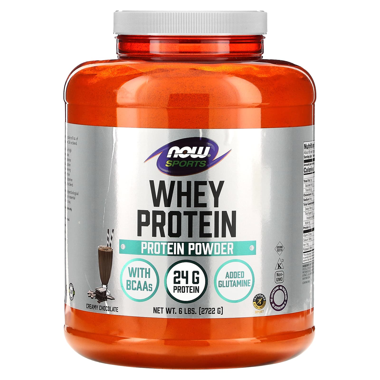 

Whey Protein, Creamy Chocolate Flavor, 2,722G (6Lbs)