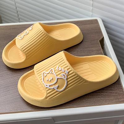 Fashion Cute Cat Women Slippers Home Sandals Bear Cartoon Flip Flops Beach Men Summer 2024 Couple Unisex No-Slip Slides Soft Sole Shoes