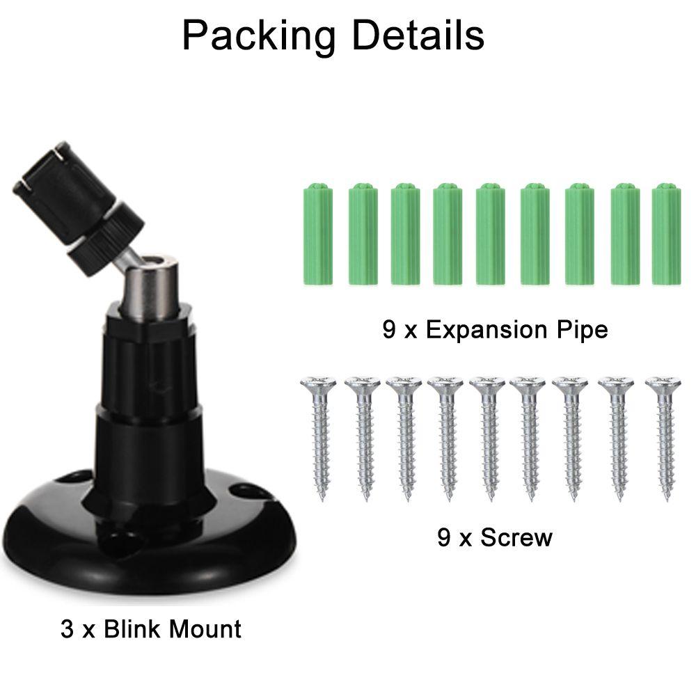 3 Pack New Sturdy Adjustable 360 Degree Wall Bracket Camera Mount Support