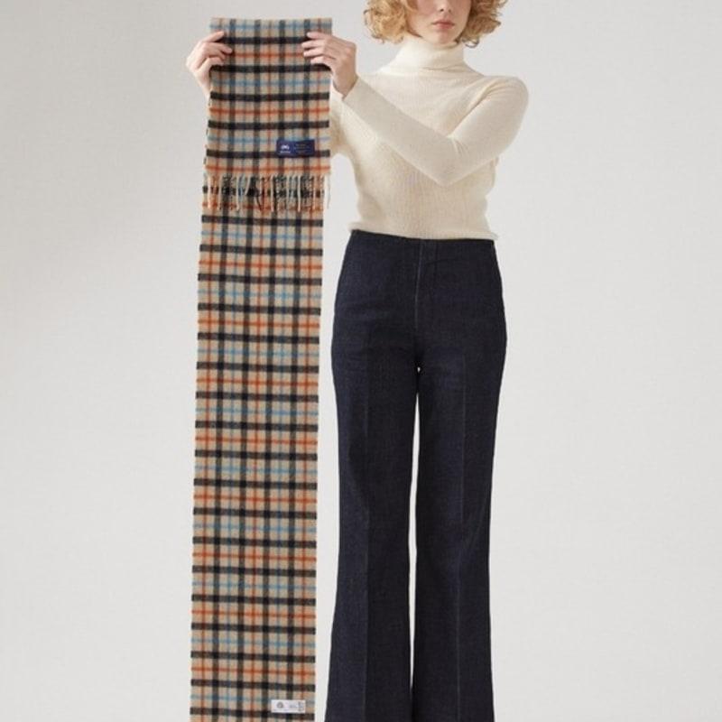 ABRAHAM MOON Merino Wool Muffler 25cm - Kettlewell Orange