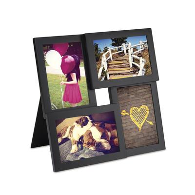 Umbra PANE Photo KG 4 Tabletop Frame, Black, Multi-Color, Size, Panels,