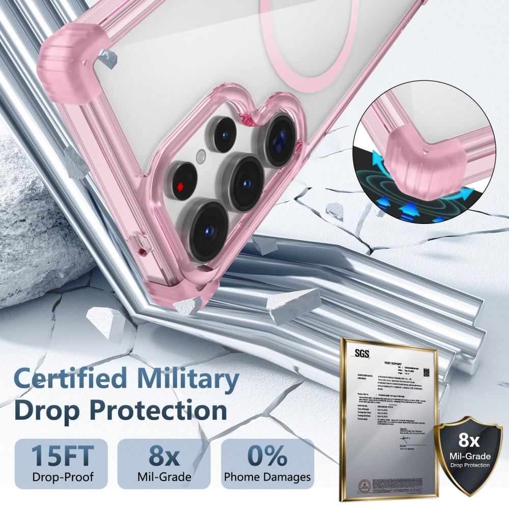 Transparent Airbag Bumper Case for Samsung Galaxy S26 S2 Ultra S24 Plus S23 FE S22 S21 Magnetic Clear Shockproof Cover