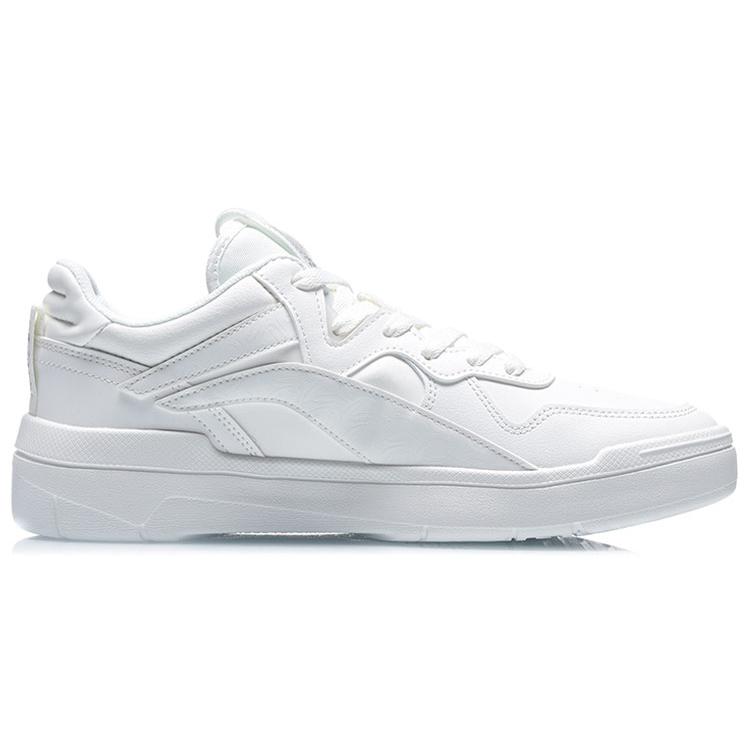 LiNing Wave Antidérapantes Respirantes Légères Équilibrées Résistantes à l'Usure Basse Top Chaussures de Skateboard Homme Blanc Noir AECR003-1