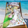 Cartoon C-Candy Candy Kawaii Towel Sports Quick Dry Travel Camping Gear Sandproof Soft Light Large Beach Towel