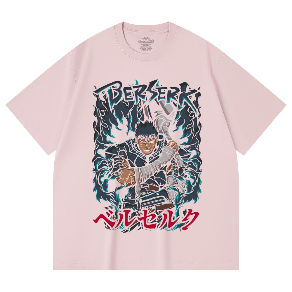 230 Gsm 100% Cotton Berserk V10 Print Unisex Heavy Cotton T Shirt