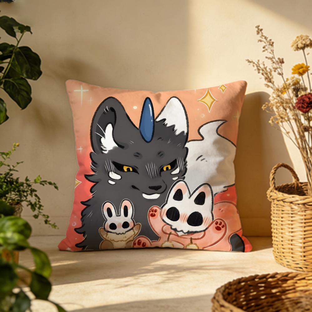 Popular Ffabulous Beastsing Cushion Cover Versatile DoubleSided Pillow Case Fit for Sofa Bed Car  Daily Decor