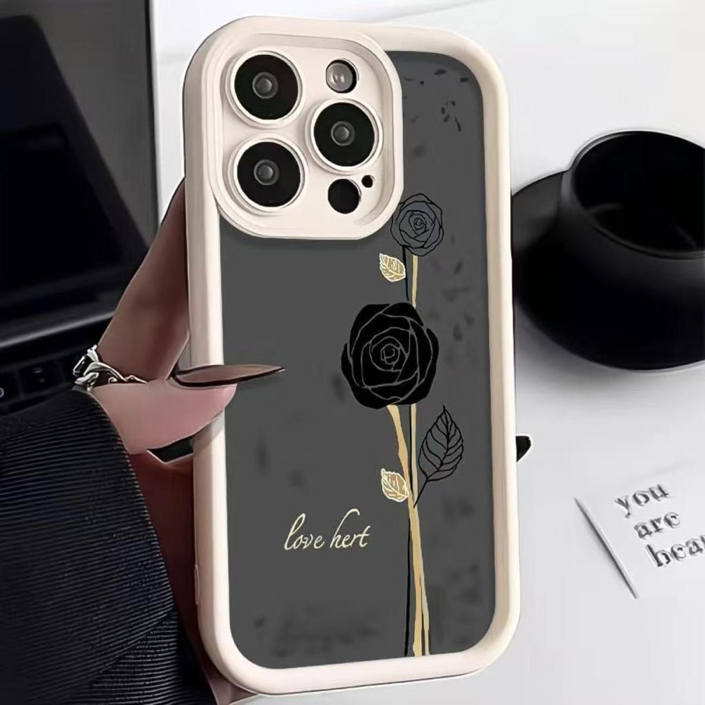 Black Rose iPhone 17 Pro Max Case - Compatible with iPhone 13/14/15/16/17, Custom & Stylish Design