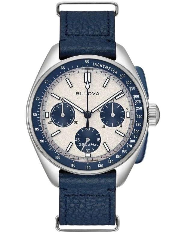 BULOVA Archive Series Lunar Pilot Chronograph SS with Extra Strap Men’s Watch 98K112