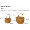 Handwoven Rattan Wall Hanging Basket - Wicker Storage Organizer for Kitchen, Bathroom & Home, Hanging Fruit Basket with Handle