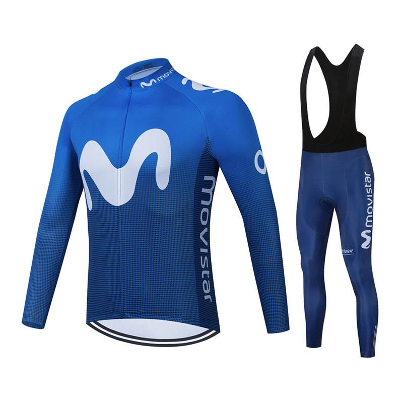 2026 Movistar Team Lange Mouw Wielertruien Ropa Ciclismo Maillot Fietskleding Ademend Mtb Fiets Wielerkleding