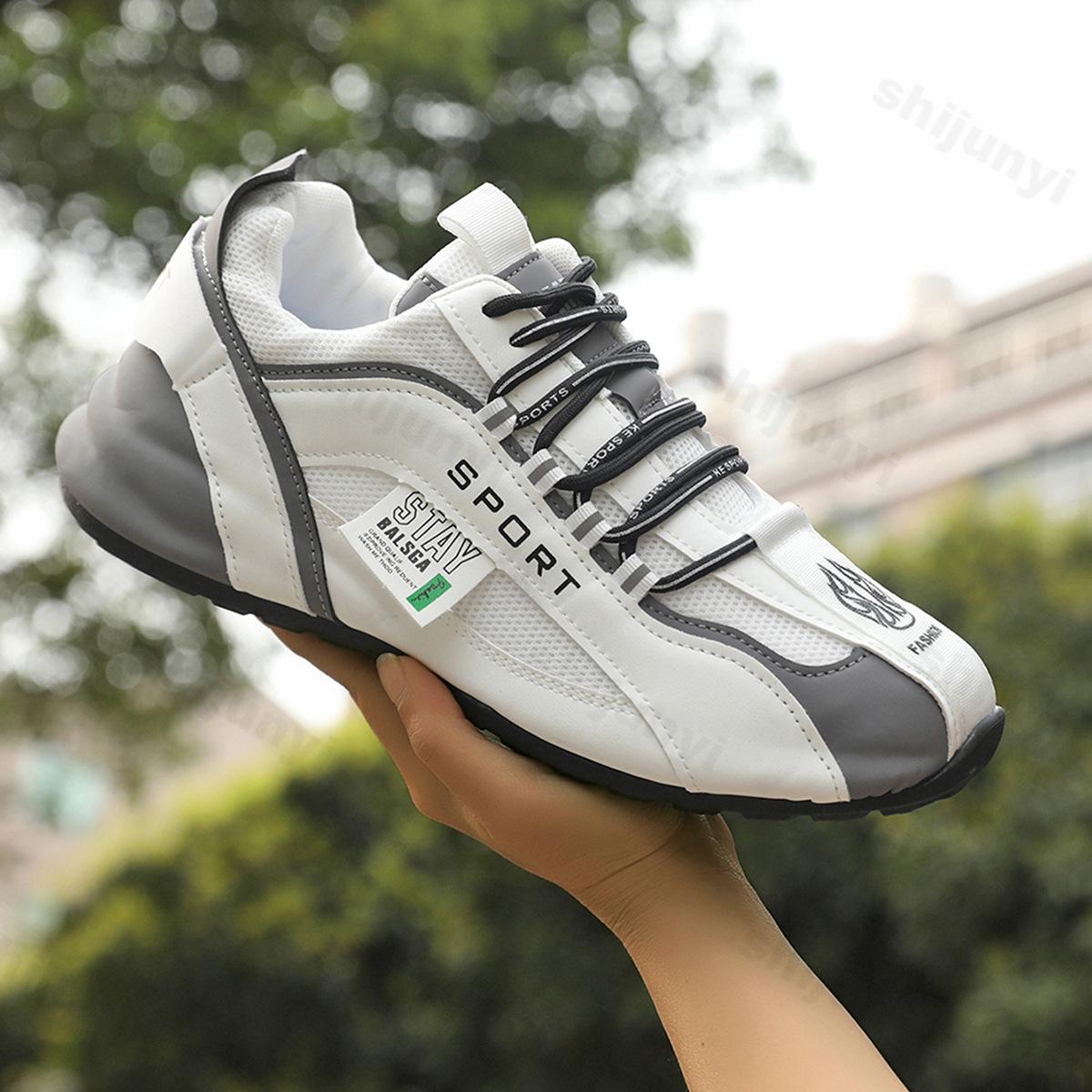 

Fashion 2025 Spring New Casual Men s Shoes Fashion Trend Versatile Sports Thick Soled Comfortable Lightweight Non slip Non slip Sneakers 38 белый