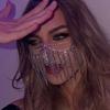 Mode Strass Quaste Maske Metallkette Gesichtsdekoration Halloween Luxus Doppellagig Kristall Schleier Maske Schmuck Zubehör