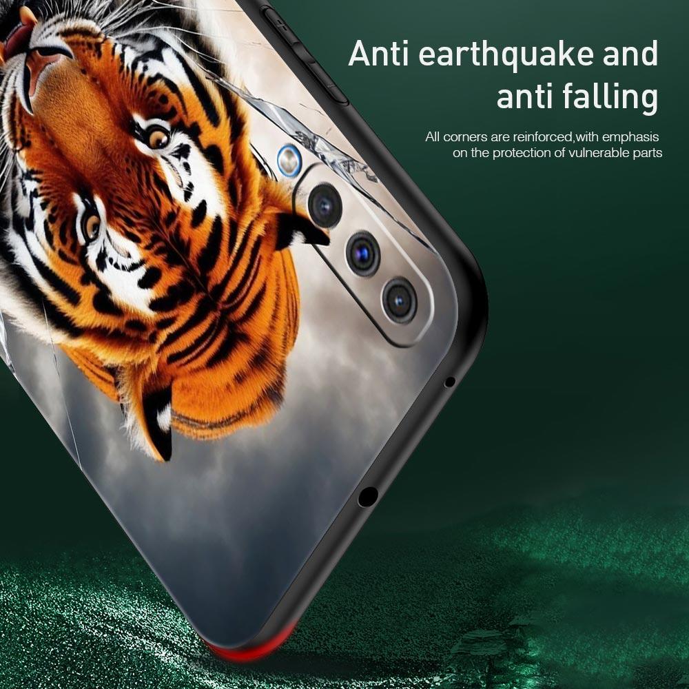 Phone Case for Samsung Galaxy A56 A36 A26 A16 A06 A54 A42 A34 A24 A22 A20 A12 A40 A50 5G Soft TPU Shell Cartoon Tiger Pattern