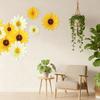 9 Pcs Paper Flowers,Paper Fans Party Decorations Sunflower Daisy Floral Backdrop Flower Party Decorations for Wedding, Home, Garden Decoration(Yellow