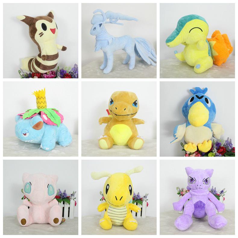 Foam Baby Dragonite, Butterfree, Slowpoke, Farfetch'd, Cubone, Dragonair, Vulpix, and Multiple Fennekin Figures