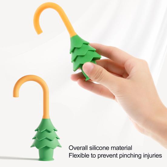 Security Key Card Silicone Door Stopper Christmas Tree Shape Baby Safety Anti-Pinch Design Door Guard