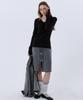 Reventina Wool Blended Midi Skirt_Melange Grey