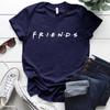Women's Fashion Printed Friends Print T-shirts Summer Casual Loose Round Neck Creative Personalized T-shirts