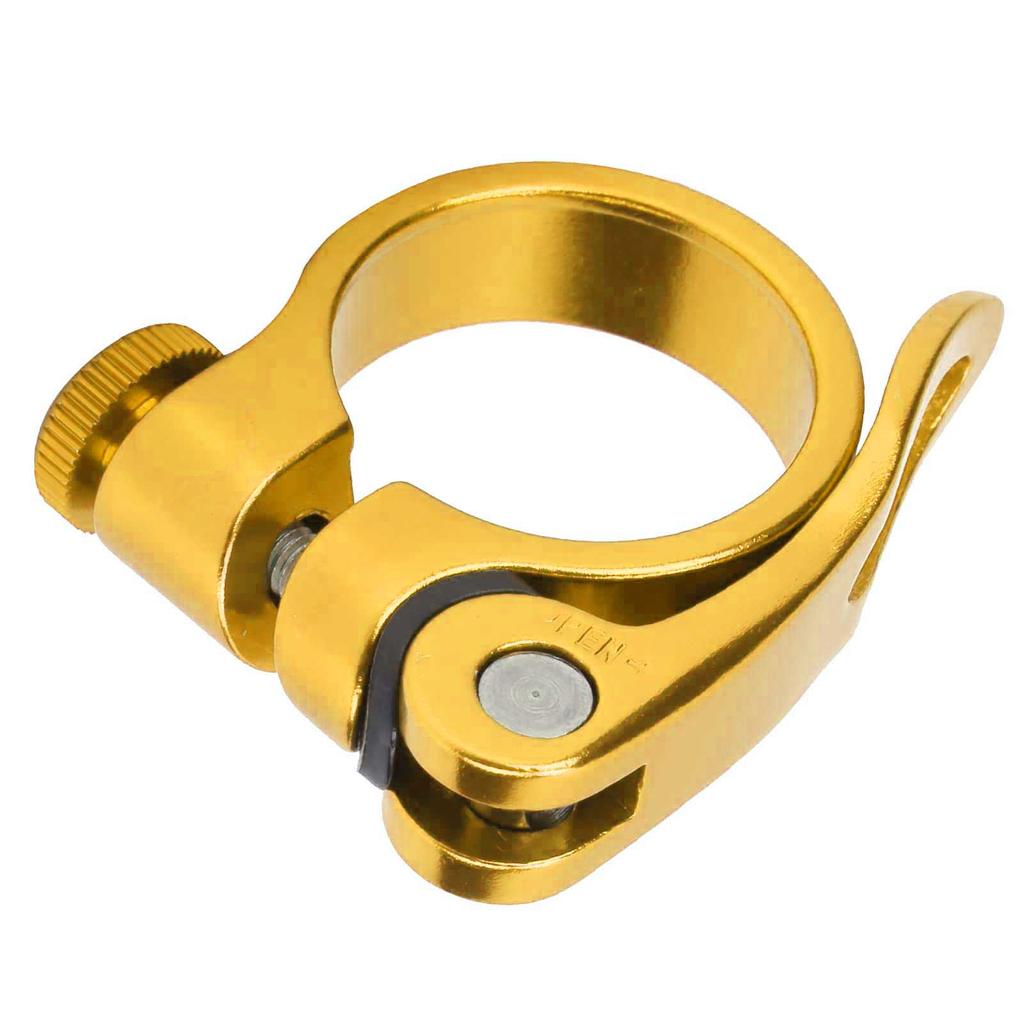34.9mm Durable Bicycle Quick Release Seatposts Clamp Aluminum Alloy Seat Tube ClampGolden