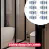 8Pieces Multipurpose 20mm Plastic Rollers for Sliding Shower Door Portable Sturdy Quiet Replacement Wheel Daily Use