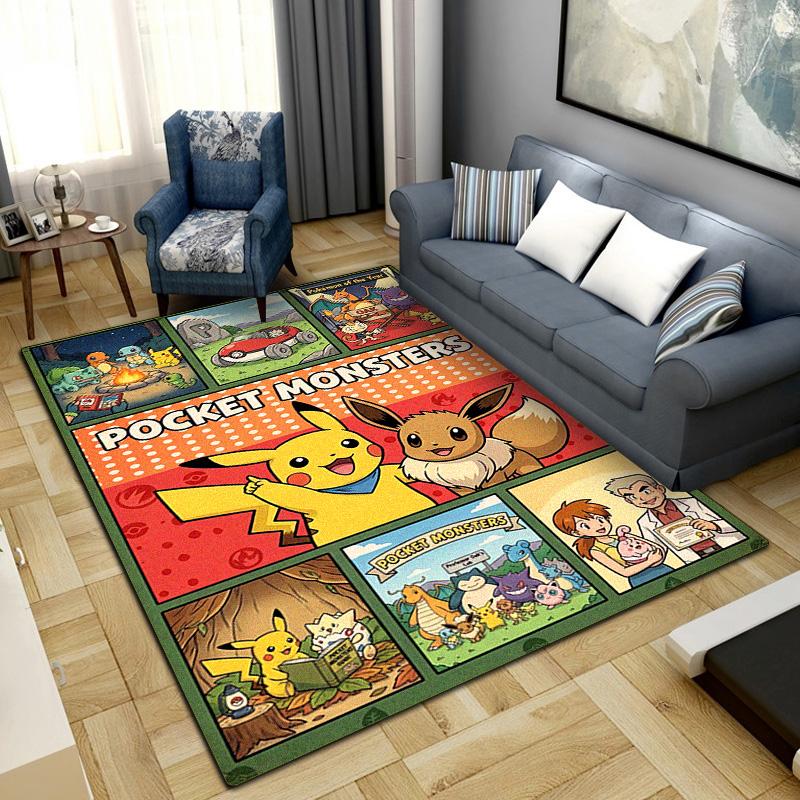 Pokemon Anime Area Carpet for Living Room Bedroom Home Decor Cool Movie Mat Floor Mat -LXR40