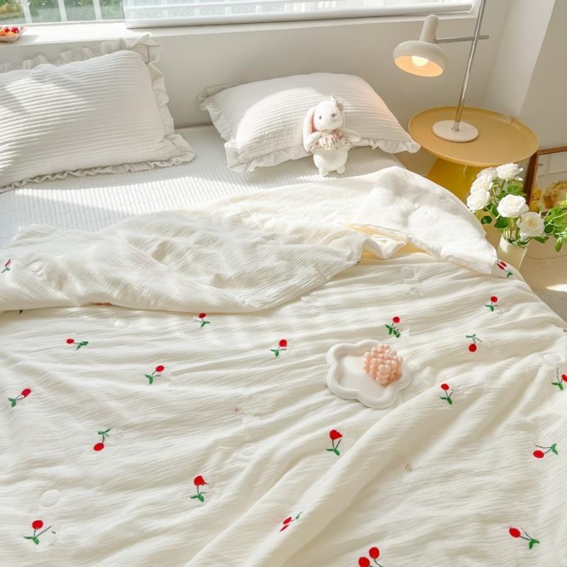 New Class A Small Fresh Double-Layer Wrinkled Yarn Washed Cotton Summer Quilt Summer Cool Quilt Air Conditioner Quilt