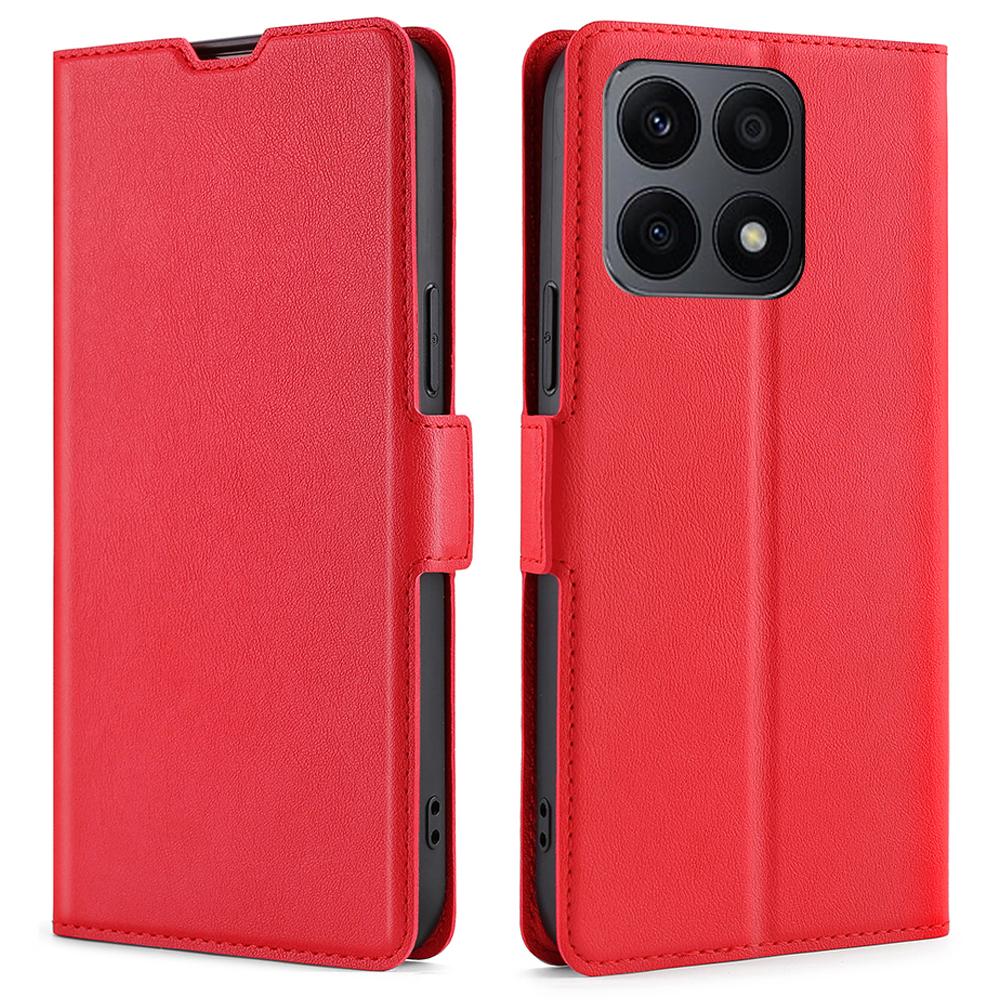 Dla Honor X8a 4G Ultracienkie Etui na Telefon PU Skóra Podstawka Przegródka na Karty Pokrowiec Ochronny