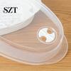Microwaveable Fish Plate Steamed with Transparent Cover Steamer Pan Cooking Dish for Home Kitchen