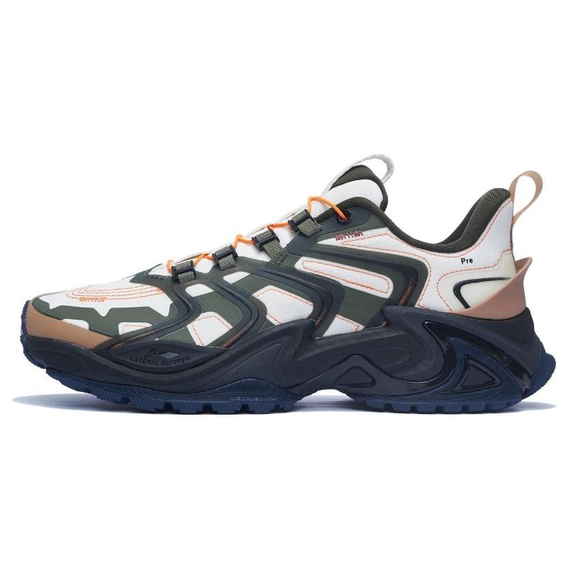 Soulland X Li-Ning Mens Low Top Sports Casual Shoes White Brown AZGS103-5 44