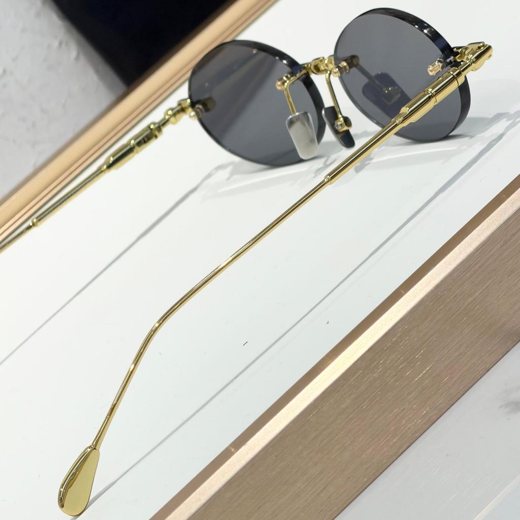 Fashionable H62 Oval Rimless Metal Sunglasses - Trendy Unisex Sun Protection for Vacation and Party
