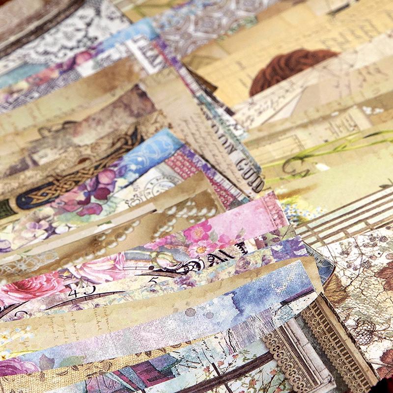 Rose Theme Journal Decor: Unravel a Rose Series Material Paper, 100 Sheets