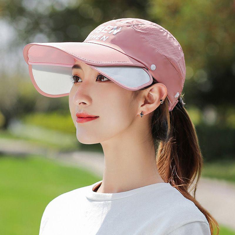 Summer Visor Cap For Women Quick-Dry Adjustable Wide Brim Sun Protection Cap Breathable Sunscreen Uv Protection Hat Gifts