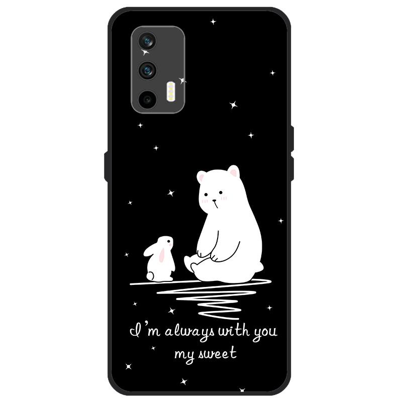Funda Para Realme GT 5G Funda RMX2202 Cubierta Trasera de Silicona Suave Para OPPO Realme GT 5G 6.43 pulgadas Dibujos Animados TPU Parachoques de Teléfono Bolsas Estuche