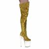 New 20CM High-heeled Stage Glitter Knee Boots, Large-size Nightclub Women's Shoes YKC