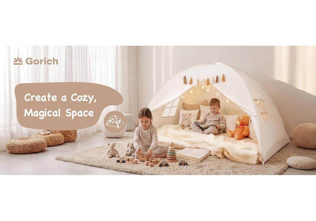 Children's Indoor Cotton Tent: Breathable Secret Base Cabin for Sleeping (Kids/Boys/Adults)