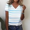 New Women's T-Shirts Funny Stripe Print Top Fashion Simple Pattern T Shirts for Women Summer Leisure Female Clothing Streetwear