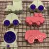 Car Silicone Mold Cartoon Train Soap Mould For Baby Shower Kids Birthday Cake Decoration Chocolate Jelly Crayon Cookies Tools