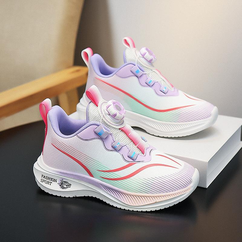 Girls' Sports Shoes New Autumn Shock-absorbing Running Shoes Children's Shoes Girls Soft-soled Lightweight Running Shoes Spring and Autumn