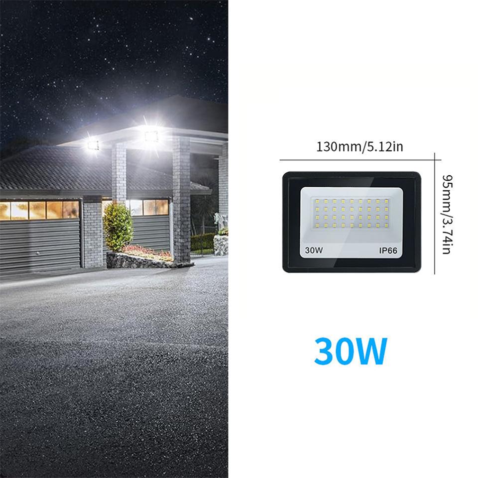 LED Floodlight 10W 20W 30W 50W 100W 150W 200W 300WWaterproof Outdoor Projector Exterior Spotlight For Garden Street Garage Light