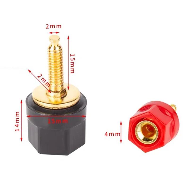 20/80/200pcs 4mm Gold Plated Speaker Amplifier Binding Post Banana Plug Speaker Terminal Binding Post for Connector